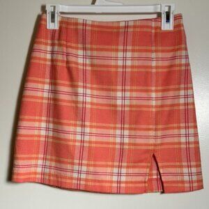 pink plaid wild fable mini skirt
